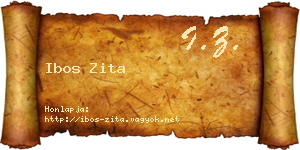 Ibos Zita névjegykártya