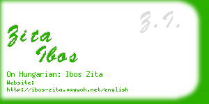 zita ibos business card